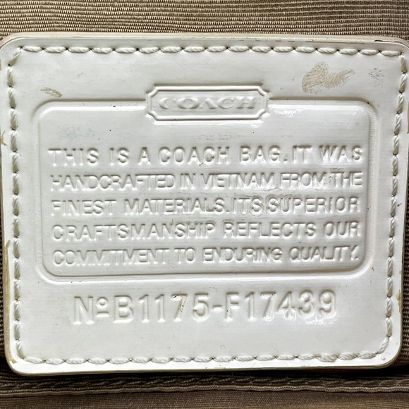 COACH F17439 Signature Beige Stripe Demi Cross-body Hand-bag - Picture 3 of 4